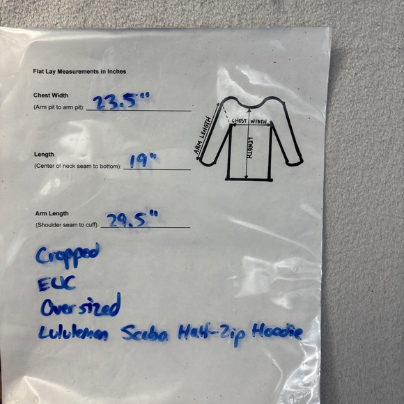 Lululemon Oversized Scuba Half-Zip Hoodie M/L Cropped Sweatshirt 1/2 Zip LW3DUSS - Picture 6 of 13